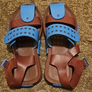 Camper Women's Blue and Brown Sandals